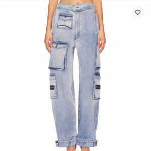 EB Denim Cargo Pants Jeans in Color Rain Wash Sz. XS